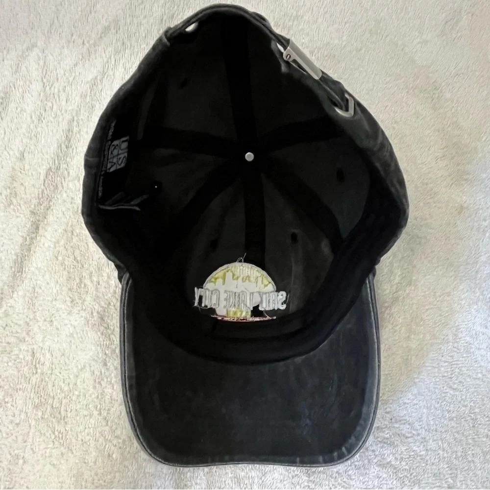 Salt Lake City Embroidered Cotton Dark Grey Adjustable Cap